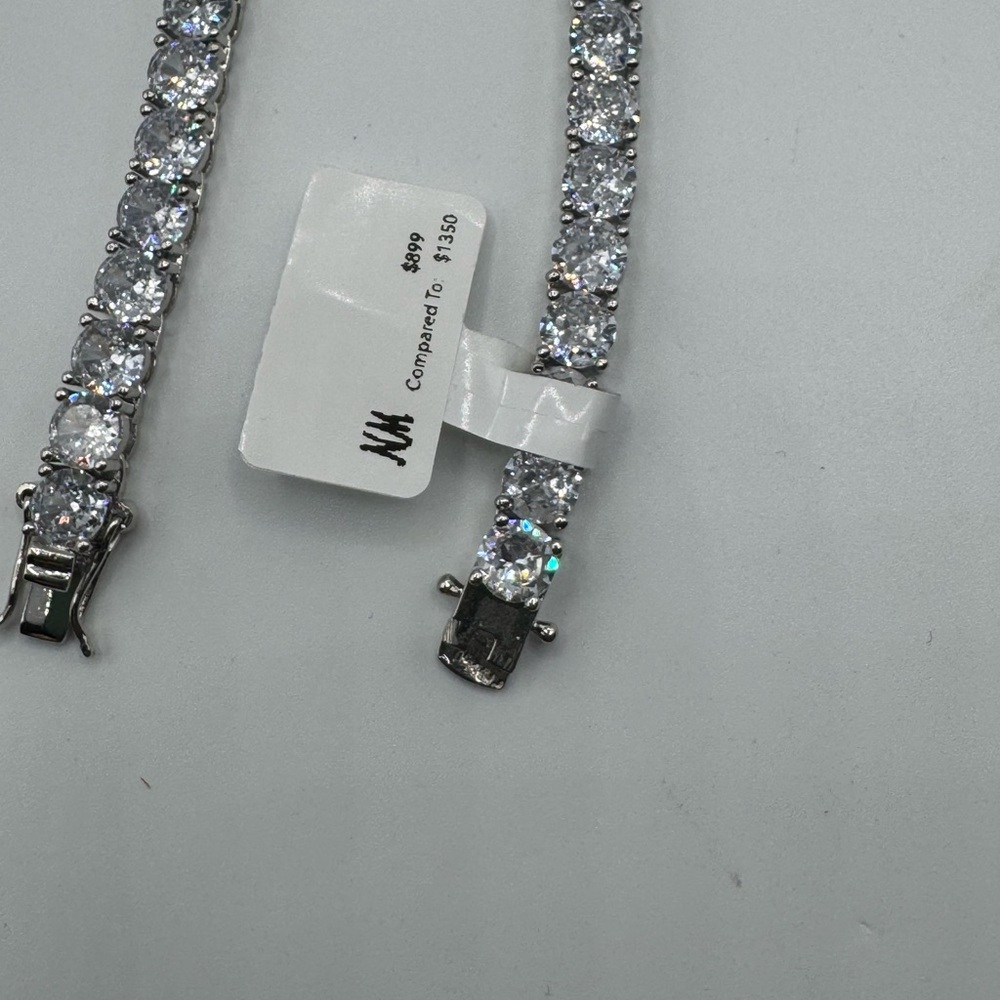 Platinum 75ct Tennis Necklace - Picture 16 of 17